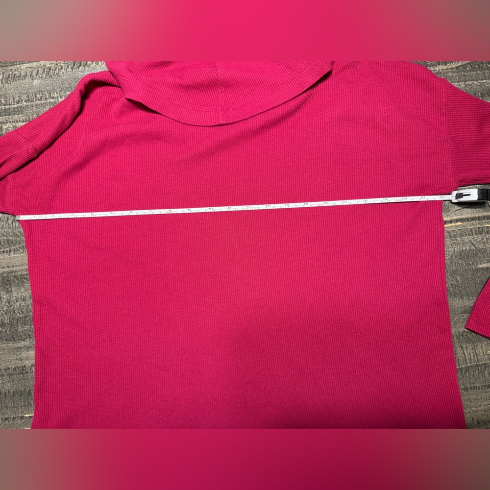 Michael Kors Hot Pink Waffle Knit cowl neck pullover sweater - Picture 5 of 7